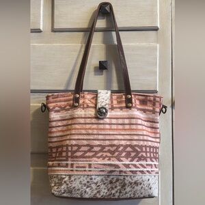 Myra Bag Western Cowhide Tote